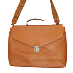 SUITSUPPLY Leather Laptop Bag Travel Work Office Briefcase Bag, NEW